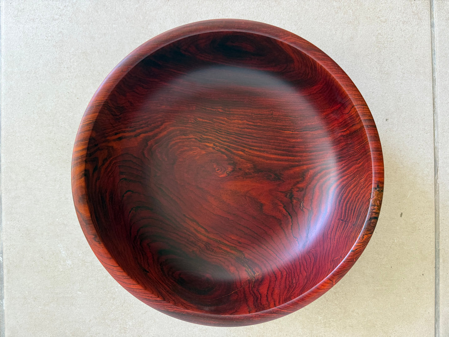 Artist Crafted 12” live edge Rosewood salad bowl